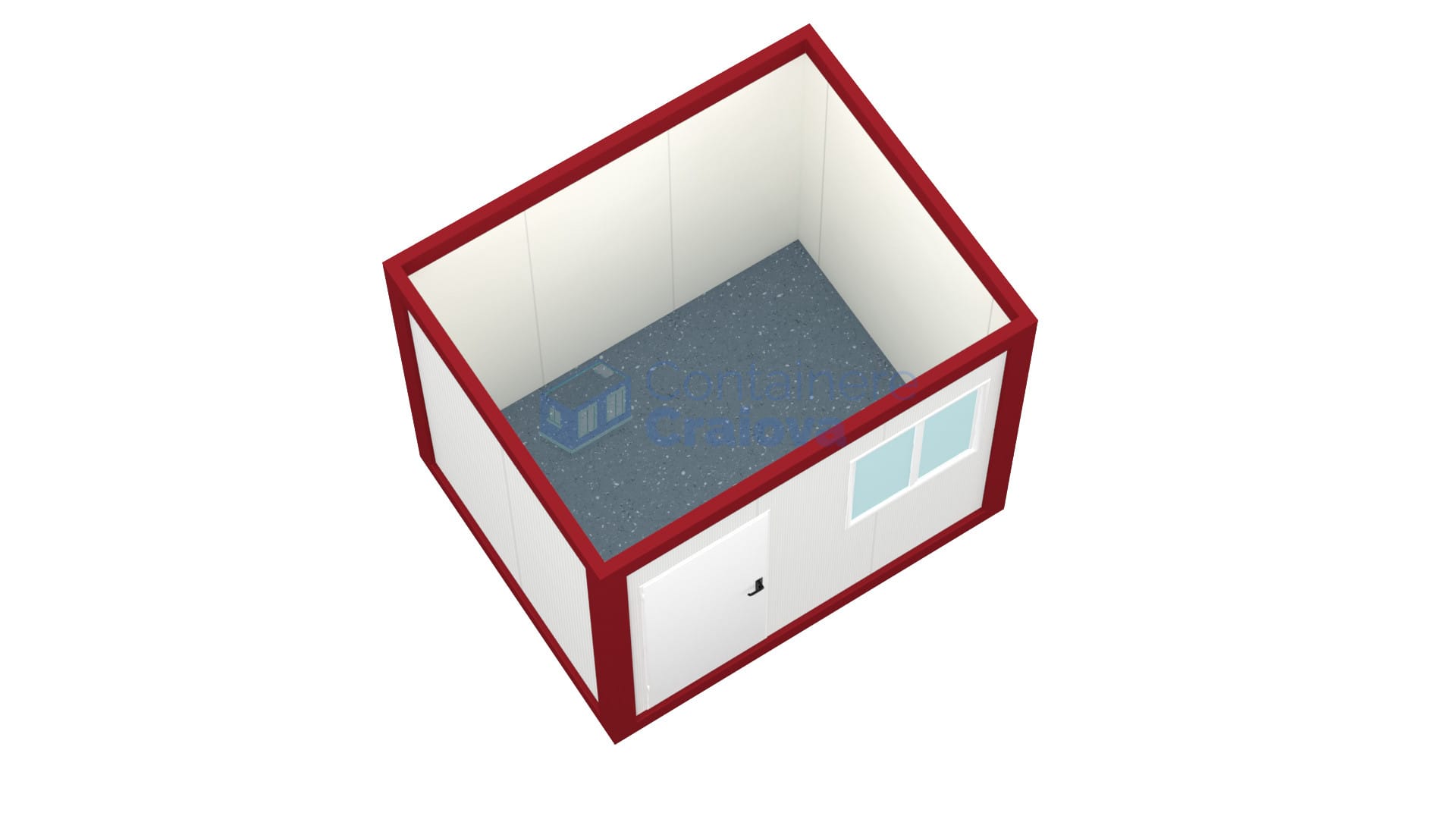 container birou craiova 3metri rosu2