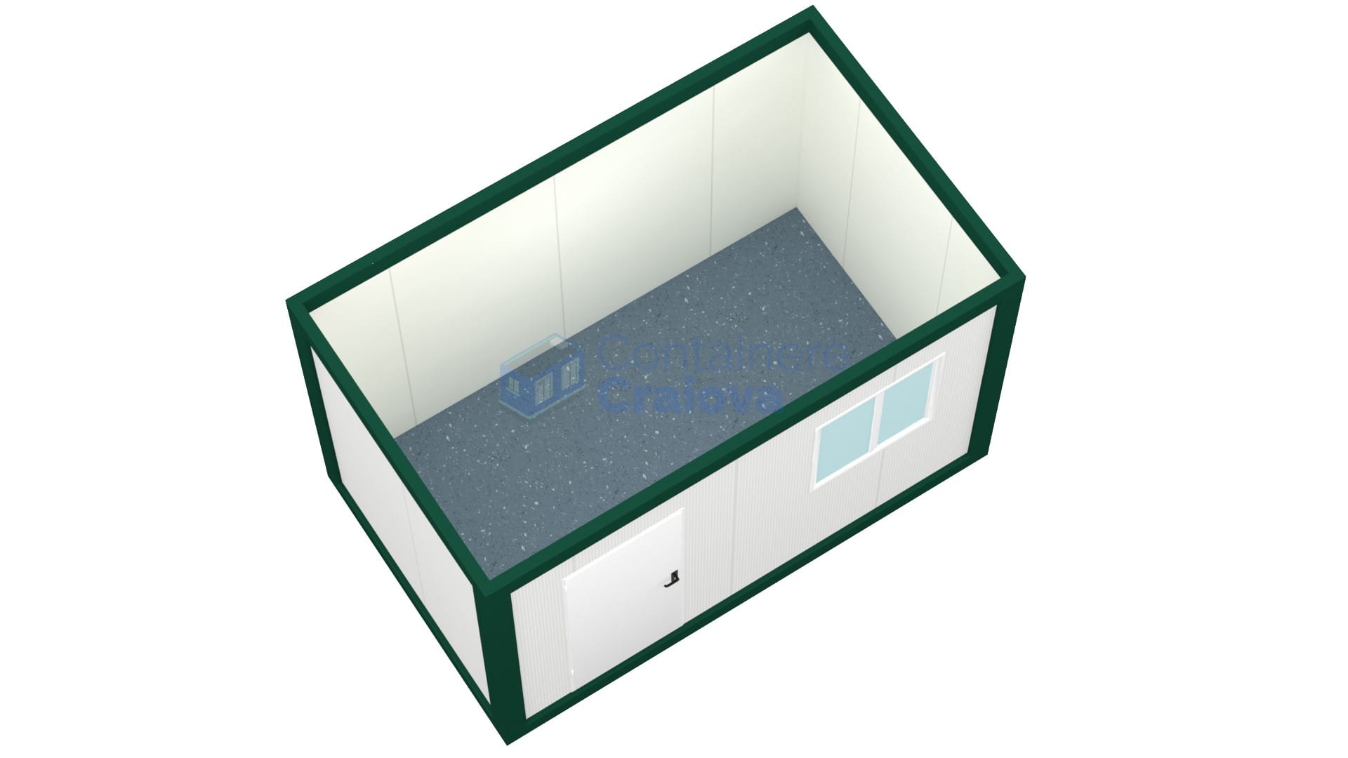 container birou craiova 4metri 1geam verde1