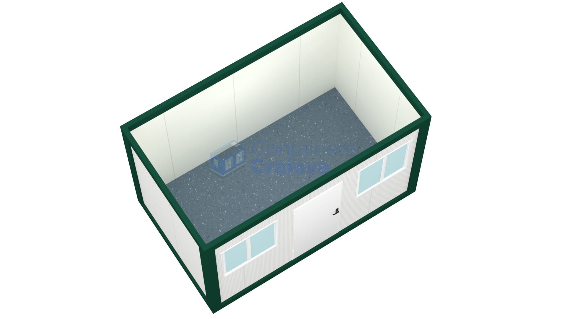 container birou craiova 4metri 2geamuri verde2