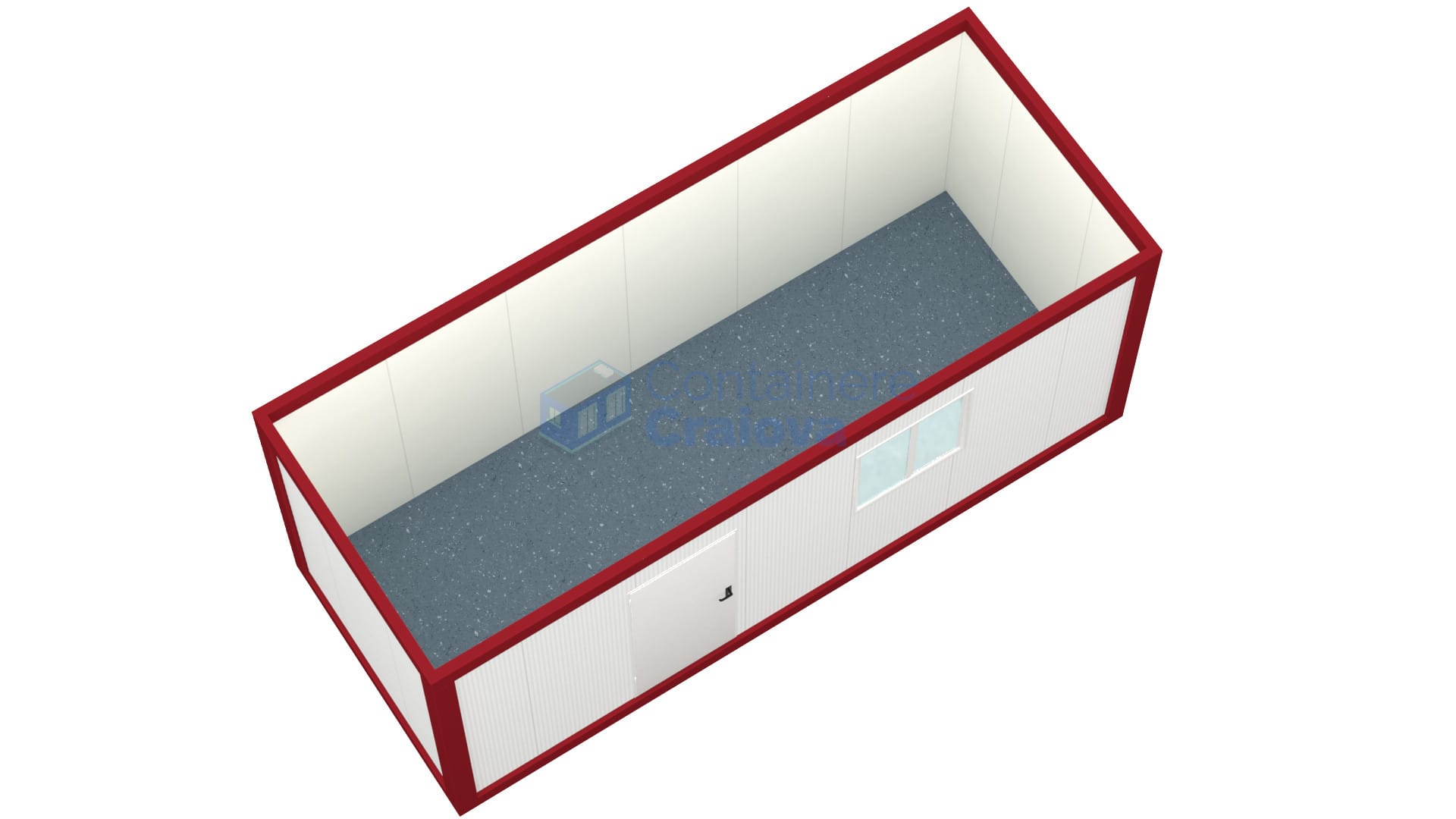 container birou craiova 6metri 1geam rosu2